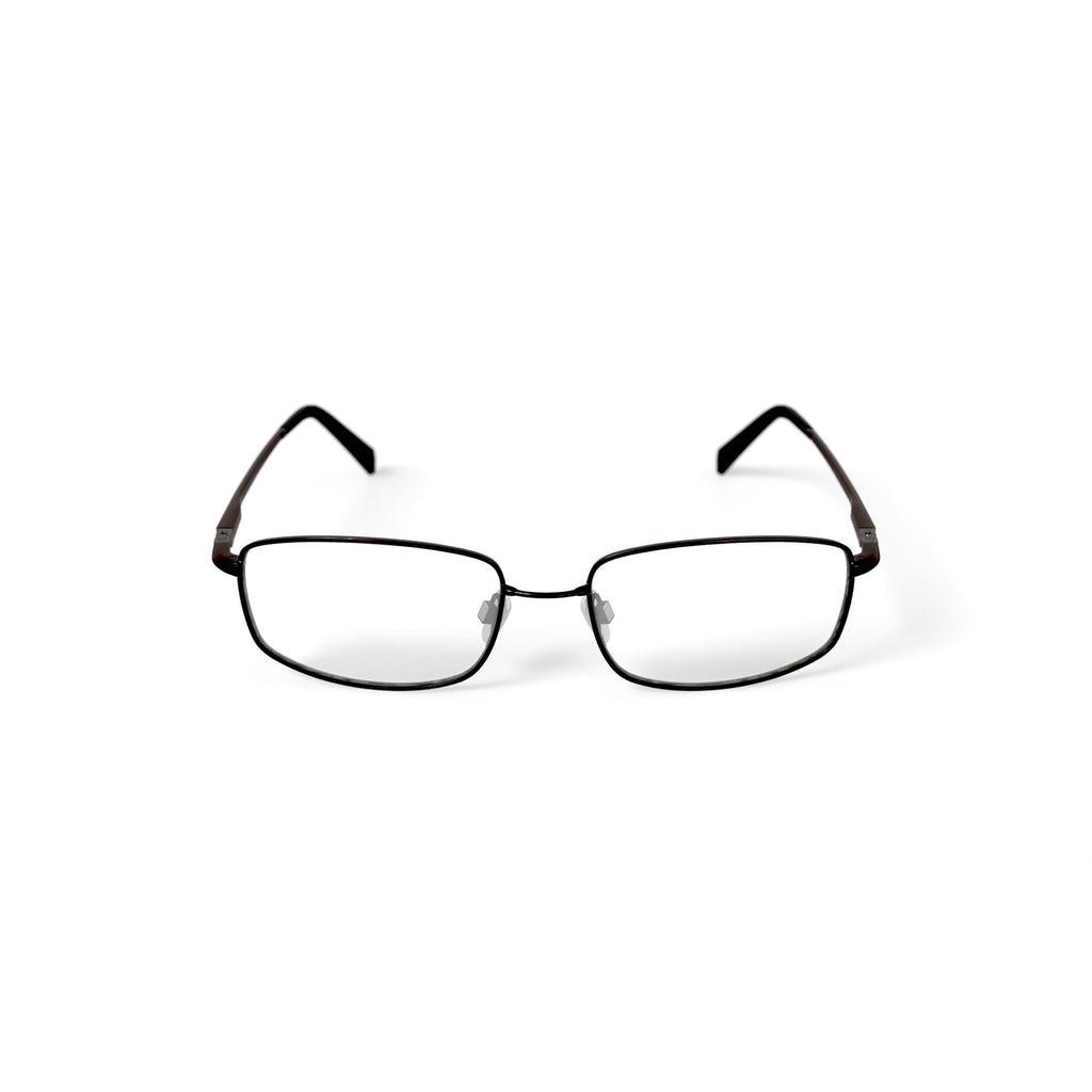 EasyTwist TurboFlex Men's ET875 Rectangular Prescription Eyeglasses with Case, Gray