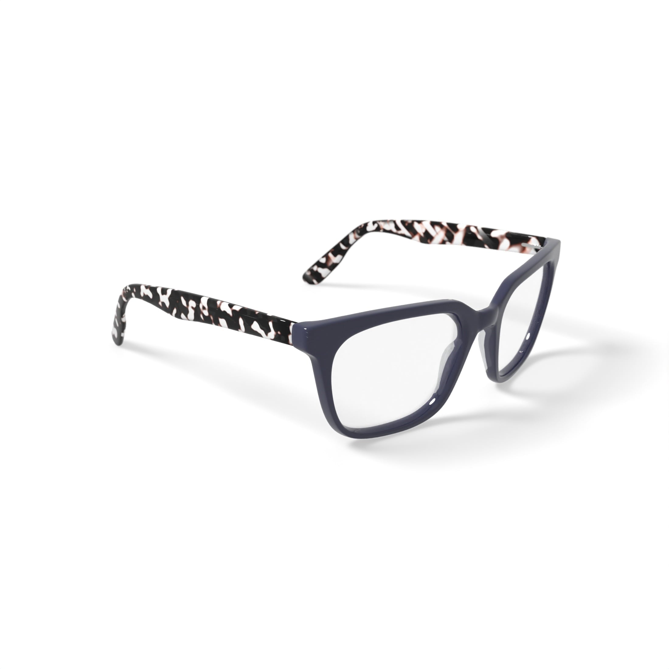 M America Women's Irving Square Prescription Eyeglasses with Case, Blue