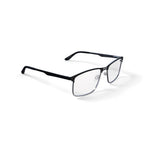 Men's Dwaine Browline Prescription Eyeglasses with Case, Black/Gold