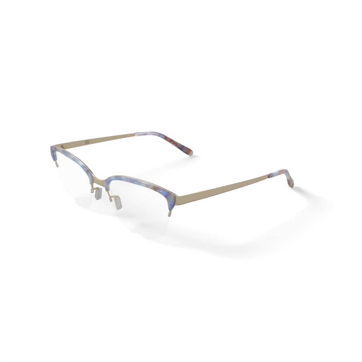 Keo Womens Kaydi Cat Eye Prescription Eyeglasses with Case, Gold-Tone Blue Tortoise
