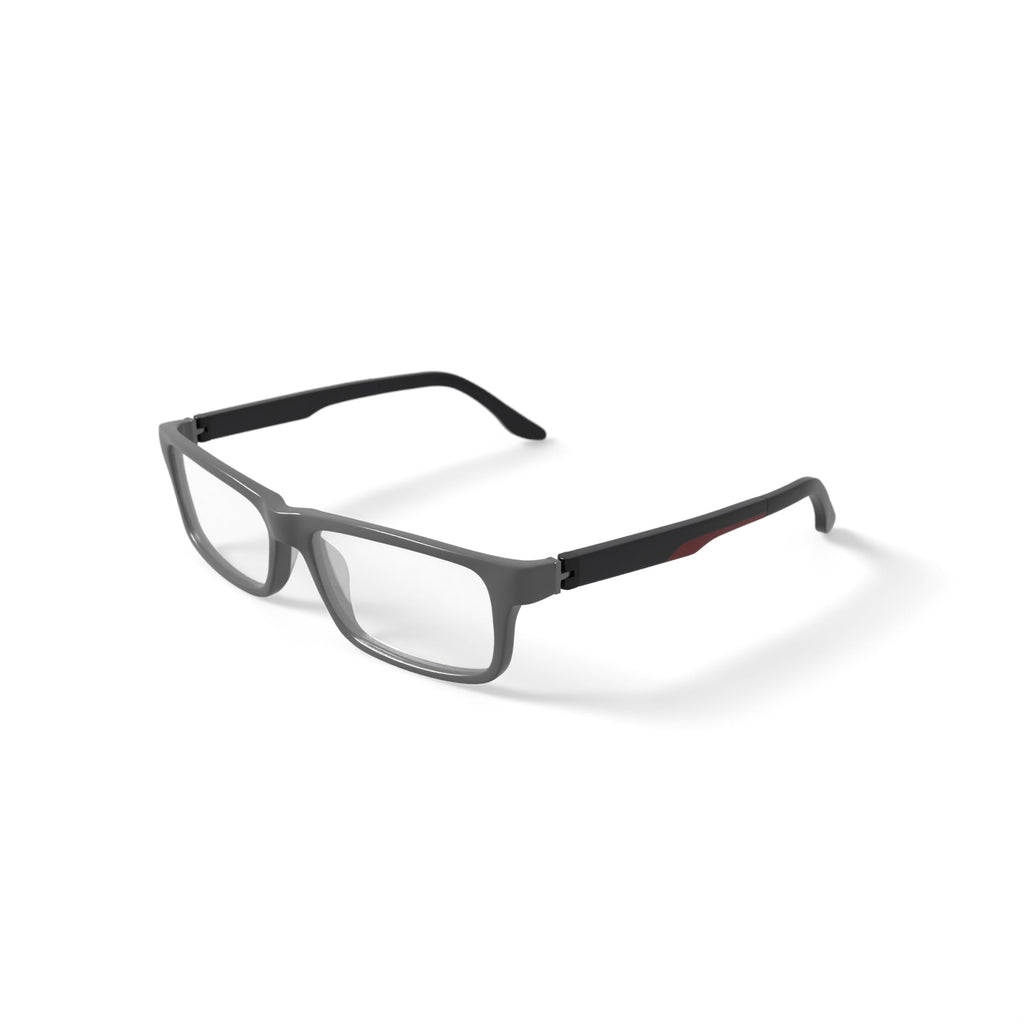 OCTO 180 Men's Champion Rectangular Prescription Eyeglasses with Case, Black