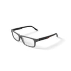 OCTO 180 Men's Champion Rectangular Prescription Eyeglasses with Case, Black