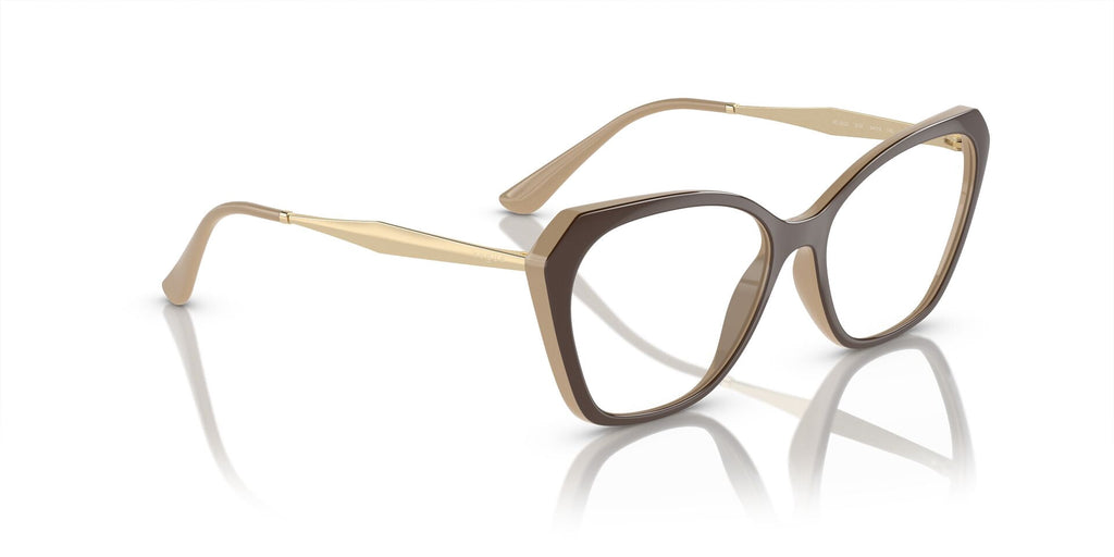 Vogue Women's VO5522 54mm Propionate Eyeglasses, Brown/Nude, with Case & Cleaning Cloth