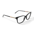 Women's MV019 Amy Square Prescription Eyeglasses with Case, Black