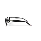 Women's HC38 Square Prescription Eyeglasses with Case, Dark Grey