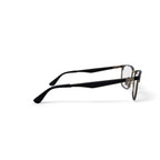  Unisex Size 54 Square Prescription Eyeglasses with Case, Black on Arista/Demo Lens