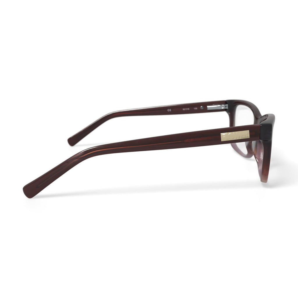 Flower Women's Square Eyeglasses, FLR6005, Lauren, Brown, 52-16-135, with Case