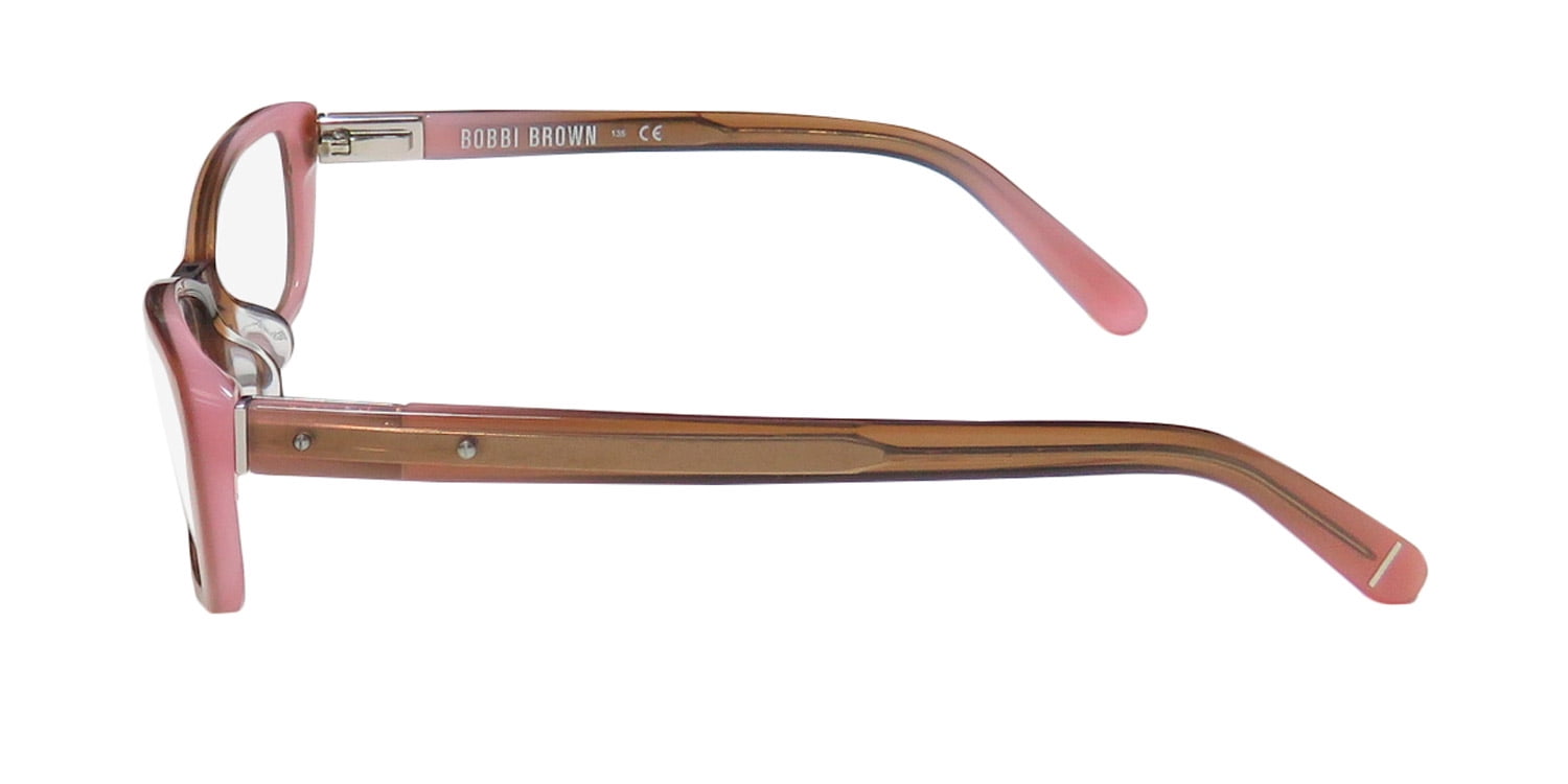 NEW BOBBI BROWN THE DEVIN WOMENS/LADIES CAT EYE FULL-RIM BROWN PINK FADE AUTHENTIC FAST SHIPPING CAT EYE FRAME DEMO LENSES 54-15-135 FLEXIBLE HINGES EYEGLASSES/SPECTACLES