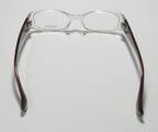 NEW VERA WANG V160 WOMENS/LADIES DESIGNER FULL-RIM CRYSTAL / BROWN GORGEOUS PLASTIC ARMS IN STYLE FRAME DEMO LENSES 50-17-130 EYEGLASSES/EYE GLASSES