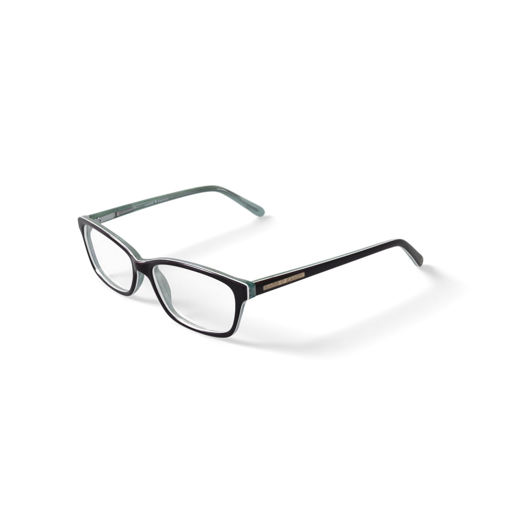 Women's HC16 Square Prescription Eyeglasses with Case, Brown