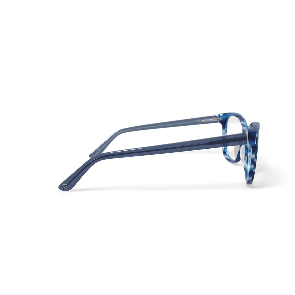 Women's HC277 Cat Eye Prescription Eyeglasses with Case, Crystal Blue