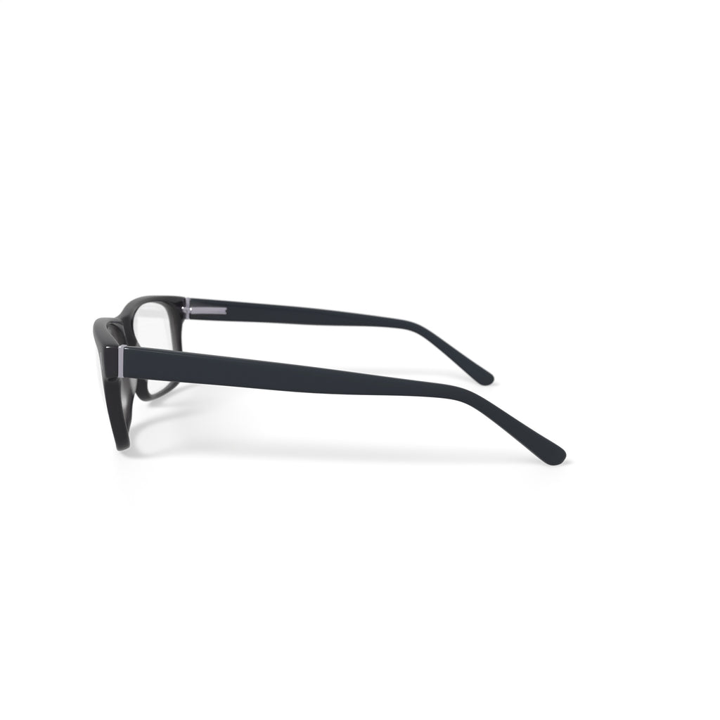 Men's DNA4012 Rectangular Prescription Eyeglasses with Case, Black