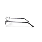 Men's Private Square Prescription Eyeglasses with Case, Gunmetal