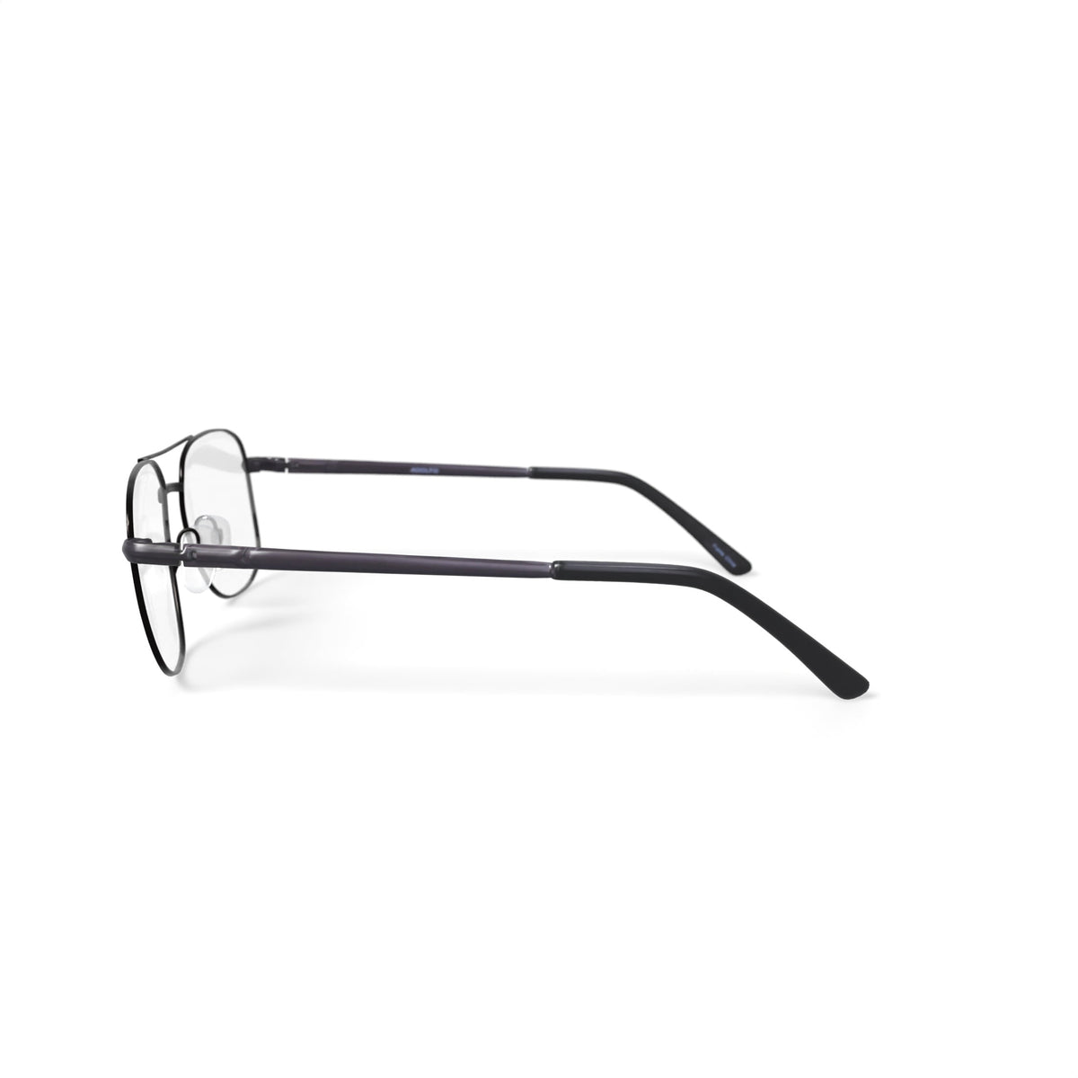 Men's Private Square Prescription Eyeglasses with Case, Gunmetal