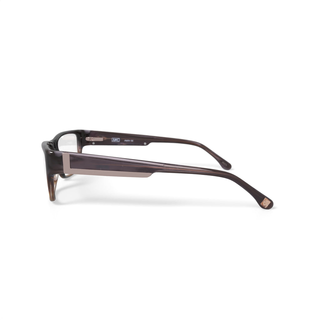American Classics Mens Joplin Square Prescription Eyeglasses with Case, Brown