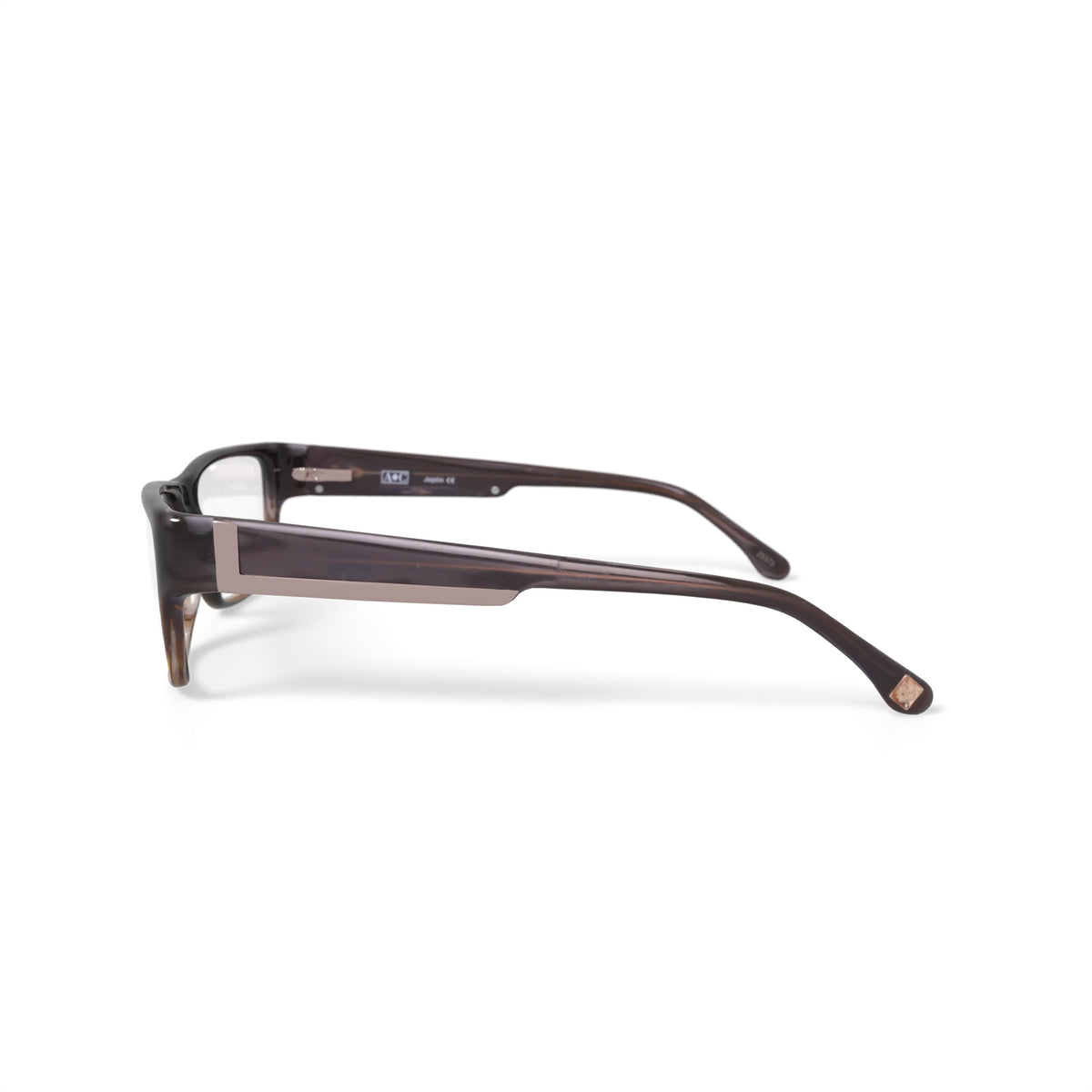 American Classics Mens Joplin Square Prescription Eyeglasses with Case, Brown