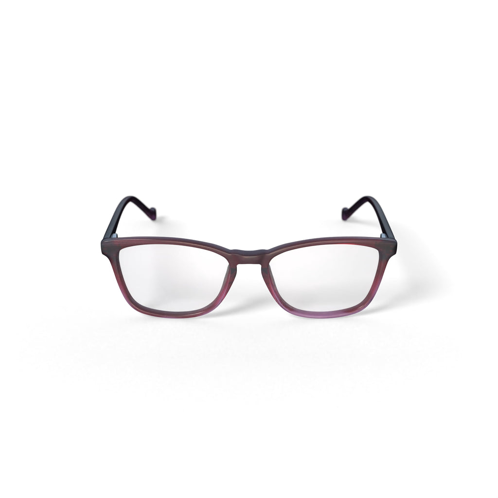 Women's Nora Square Prescription Eyeglasses with Case, Red/Pink