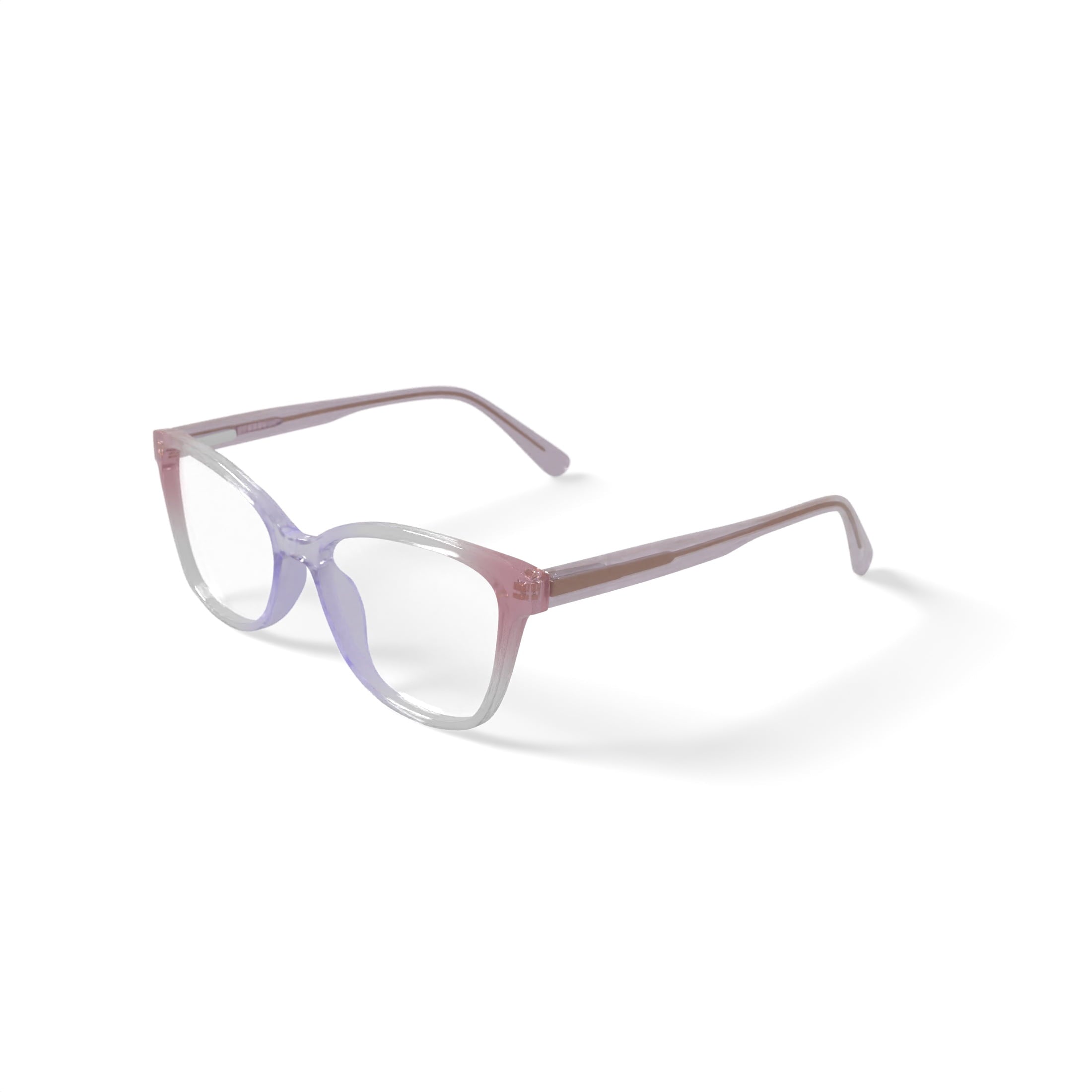 Women's MC009 Brooke Square Prescription Eyeglasses with Case, Pink Gradient