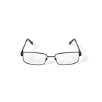 Men's W127 Rectangular Prescription Eyeglasses with Case, Gunmetal