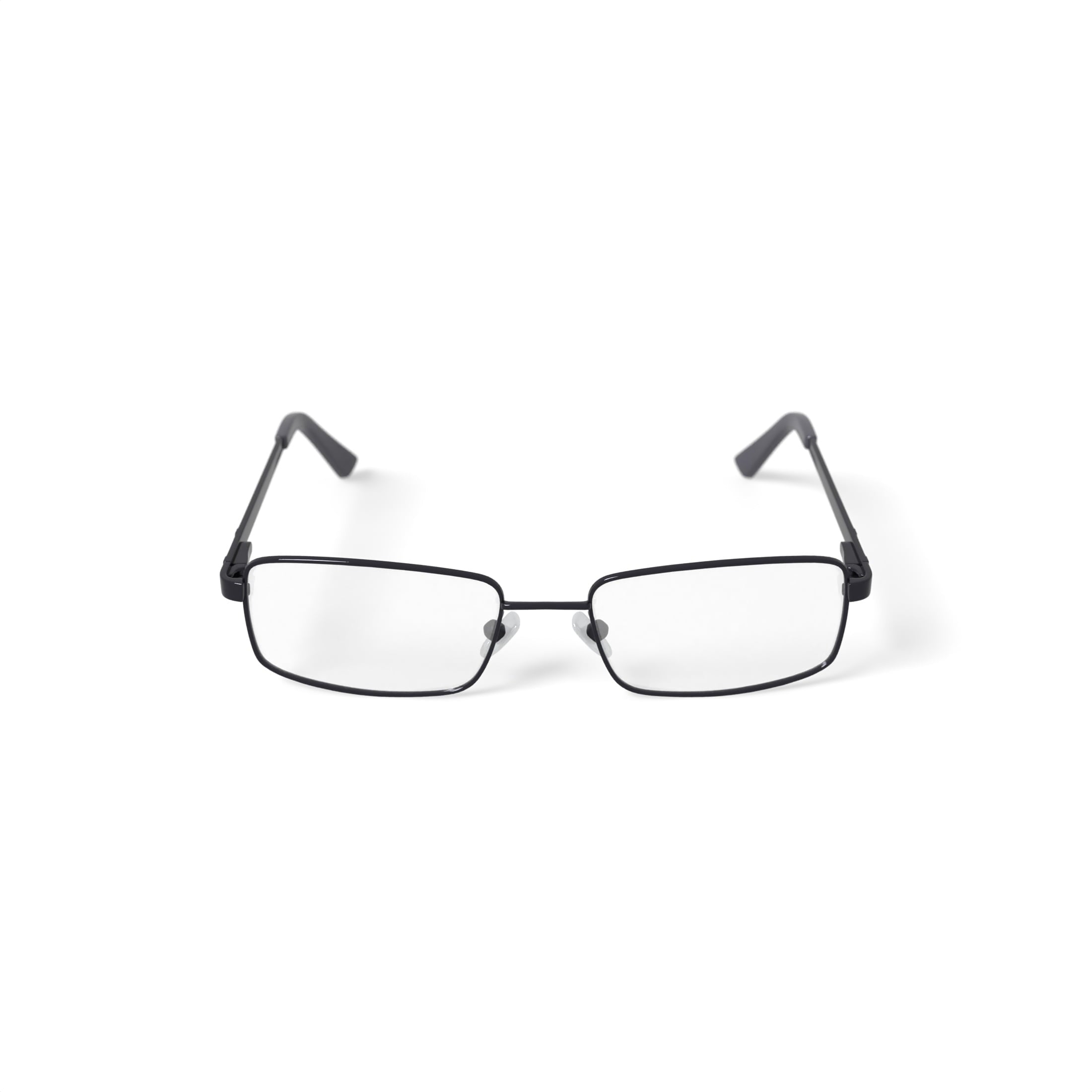Men's W127 Rectangular Prescription Eyeglasses with Case, Gunmetal
