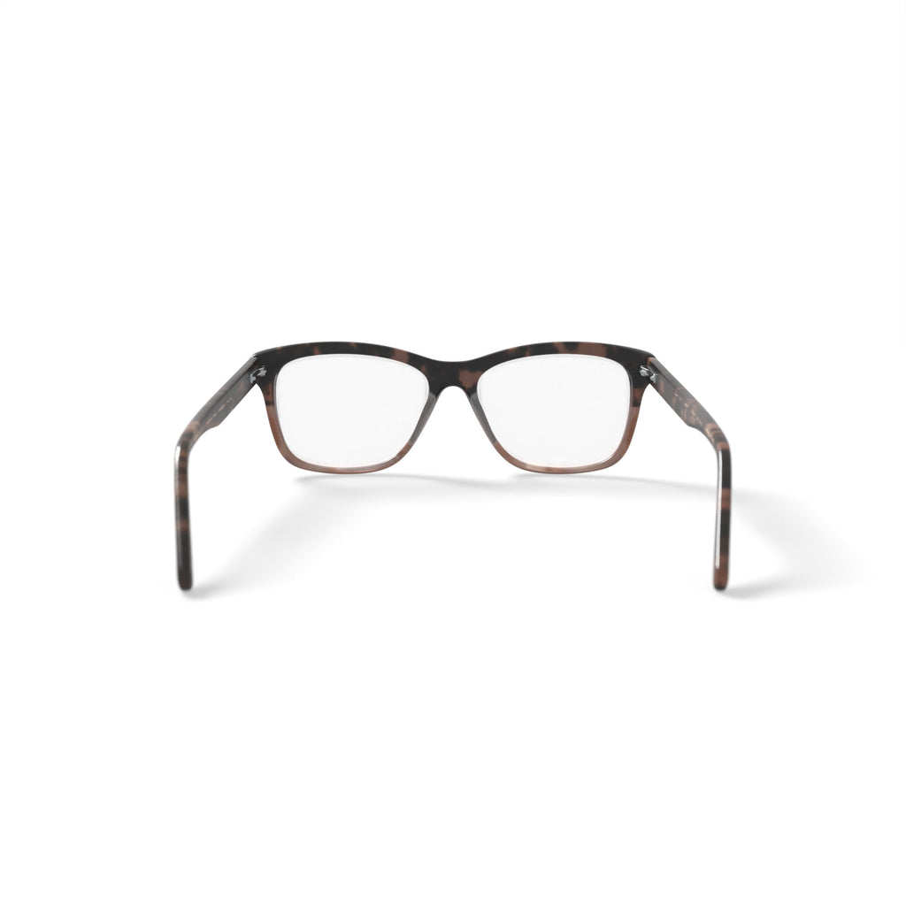 Flower Women's Square Eyeglasses, FLR6010, Lucy, Brown, 52-15-140, with Case