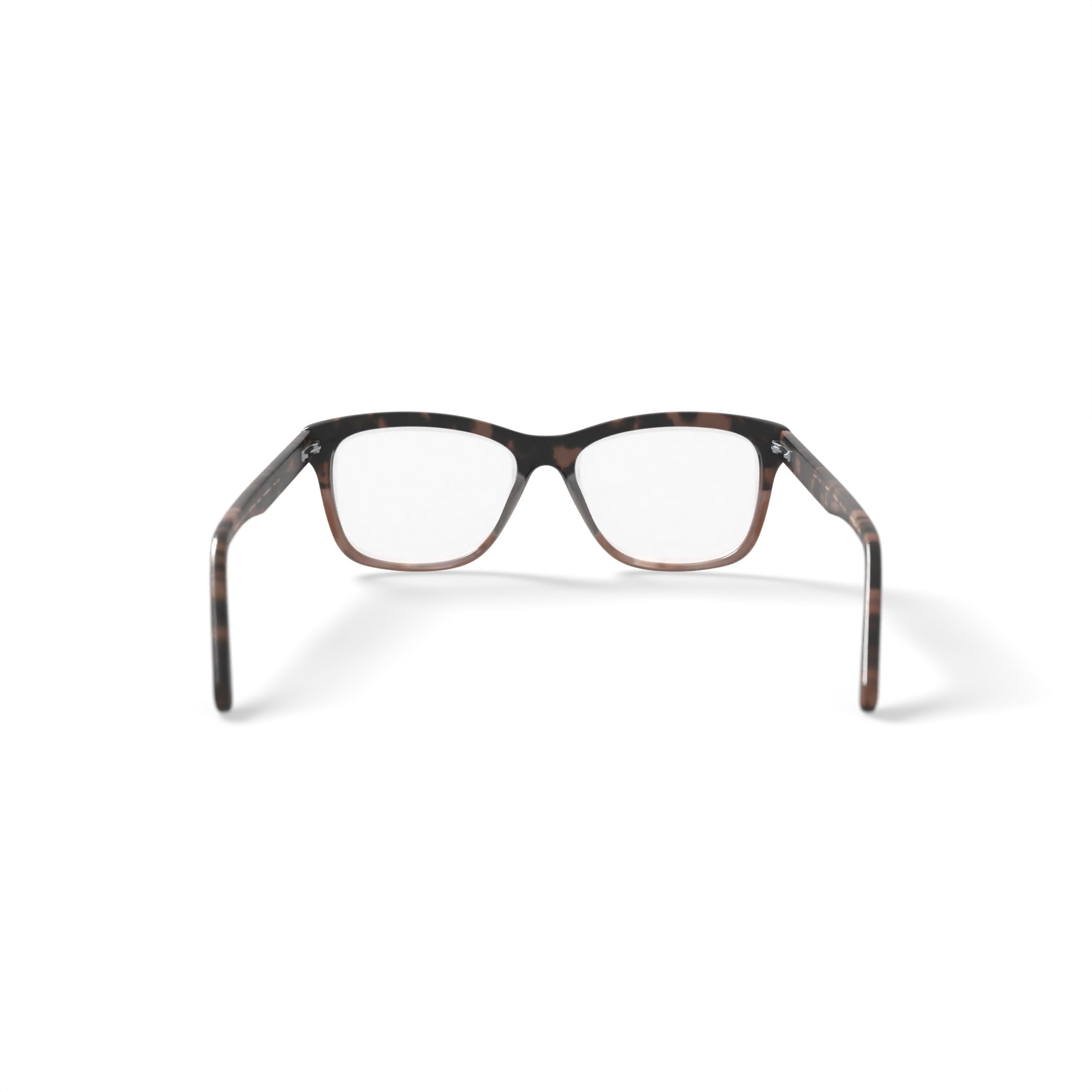 Flower Women's Square Eyeglasses, FLR6010, Lucy, Brown, 52-15-140, with Case