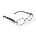 Rose Women's AR09 Rectangular Prescription Eyeglasses with Case, Purple