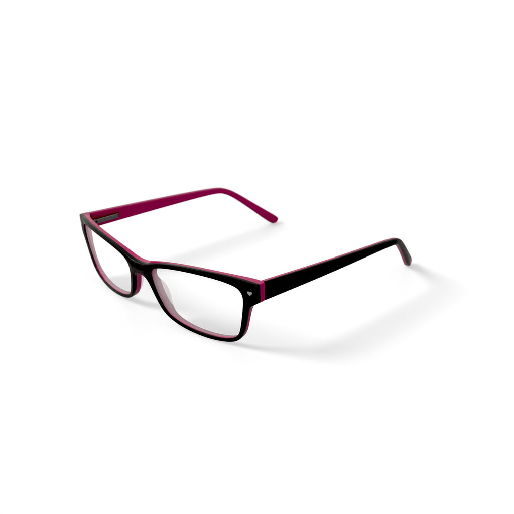 Women's HC06 Square Prescription Eyeglasses with Case, Brown