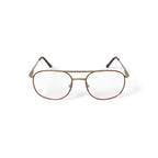 Via Milano Men's Tremont Round Prescription Eyeglasses with Case, Brown/Gold