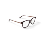 Women's BE222 Calla Round Prescription Eyeglasses with Case, Brown