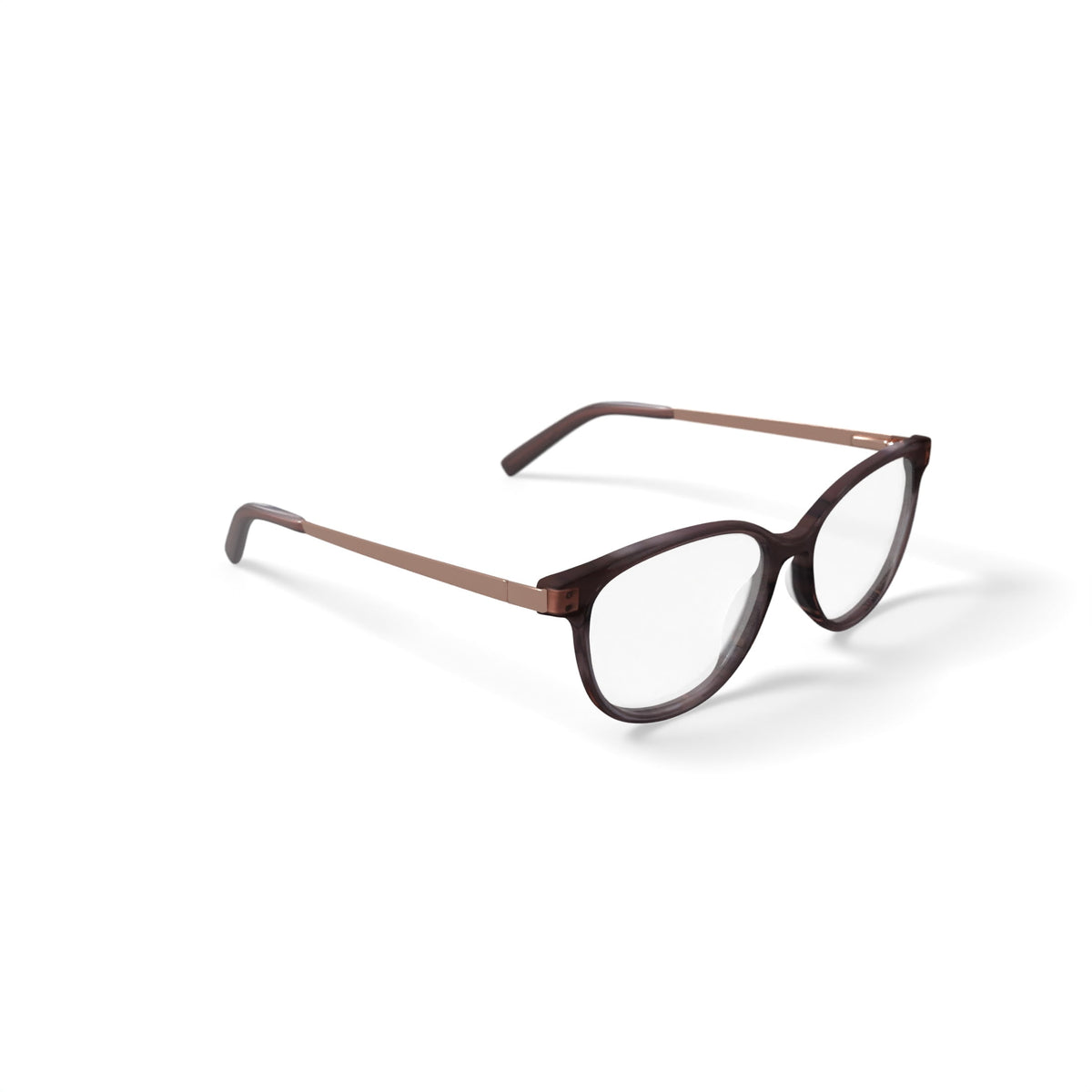 Women's BE222 Calla Round Prescription Eyeglasses with Case, Brown
