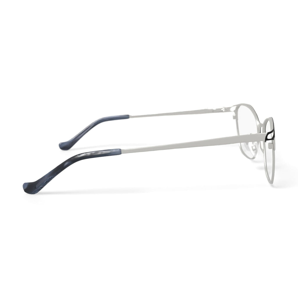 Women's WM200650-1 Oval Prescription Eyeglasses with Case, Navy