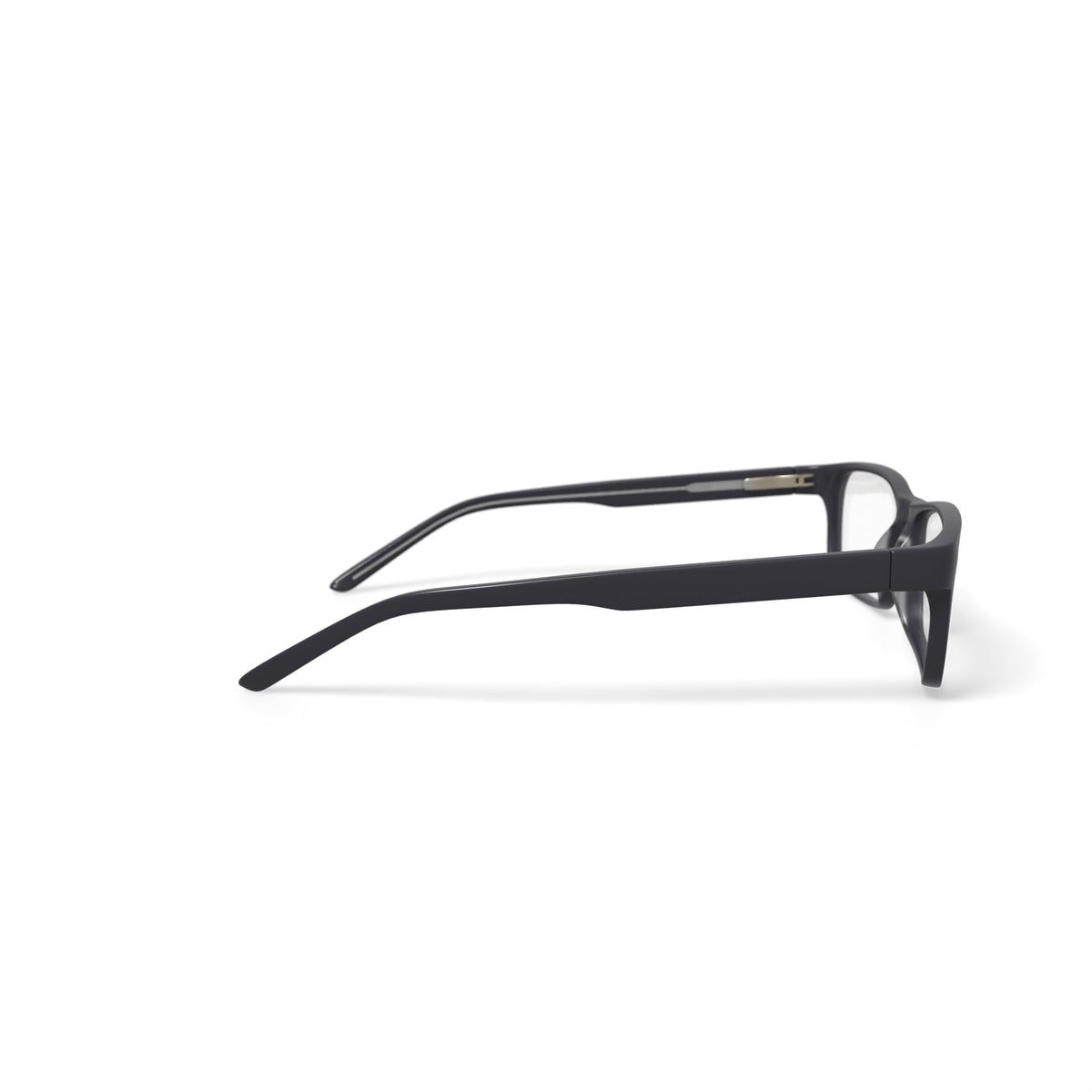Men's W151 Rectangular Prescription Eyeglasses with Case, Black