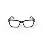 Men's MV014 Curtis Square Prescription Eyeglasses with Case, Shiny Black