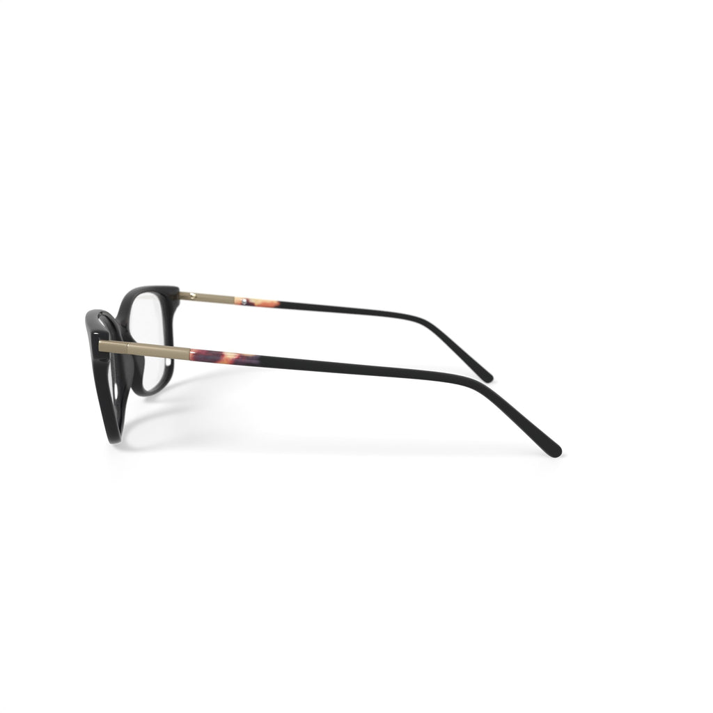 Women's MV019 Amy Square Prescription Eyeglasses with Case, Black