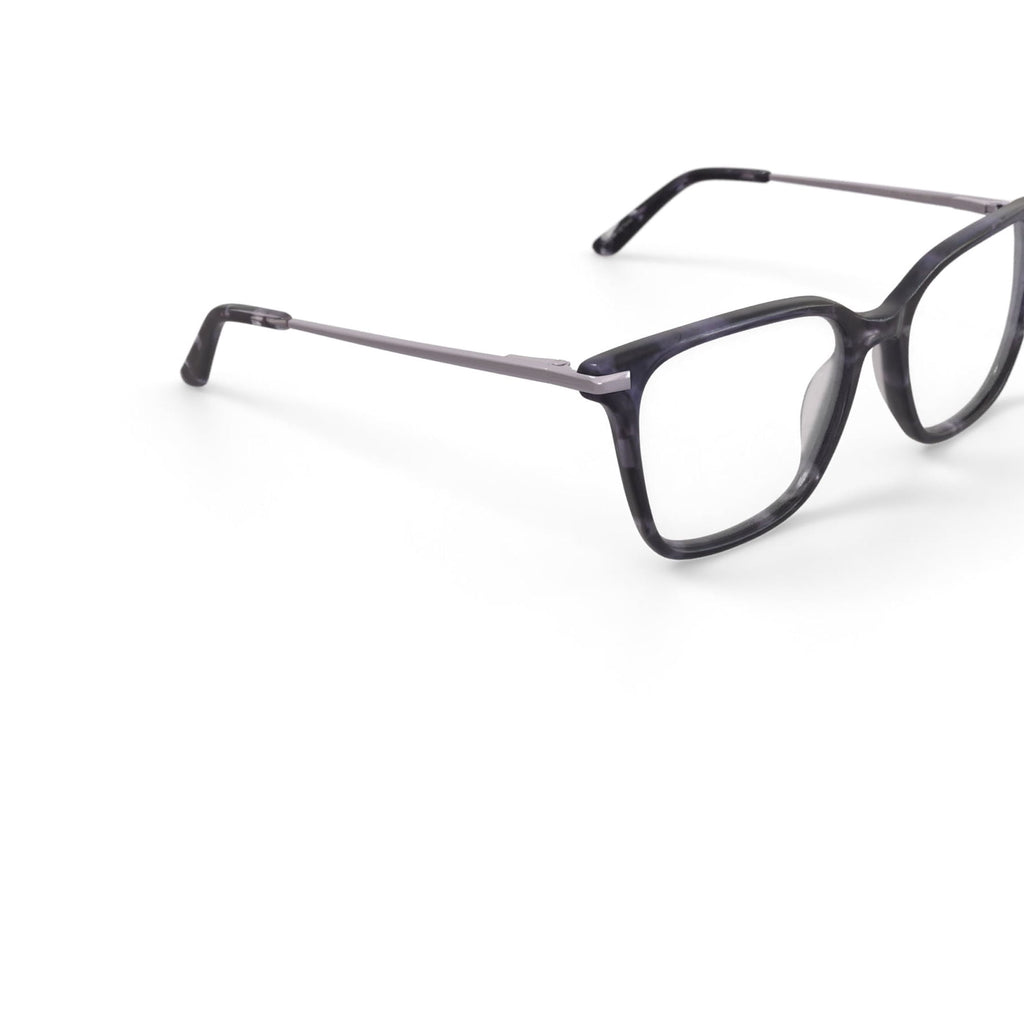 Women's MV022 Ash Square Prescription Eyeglasses with Case, Black Tortoise