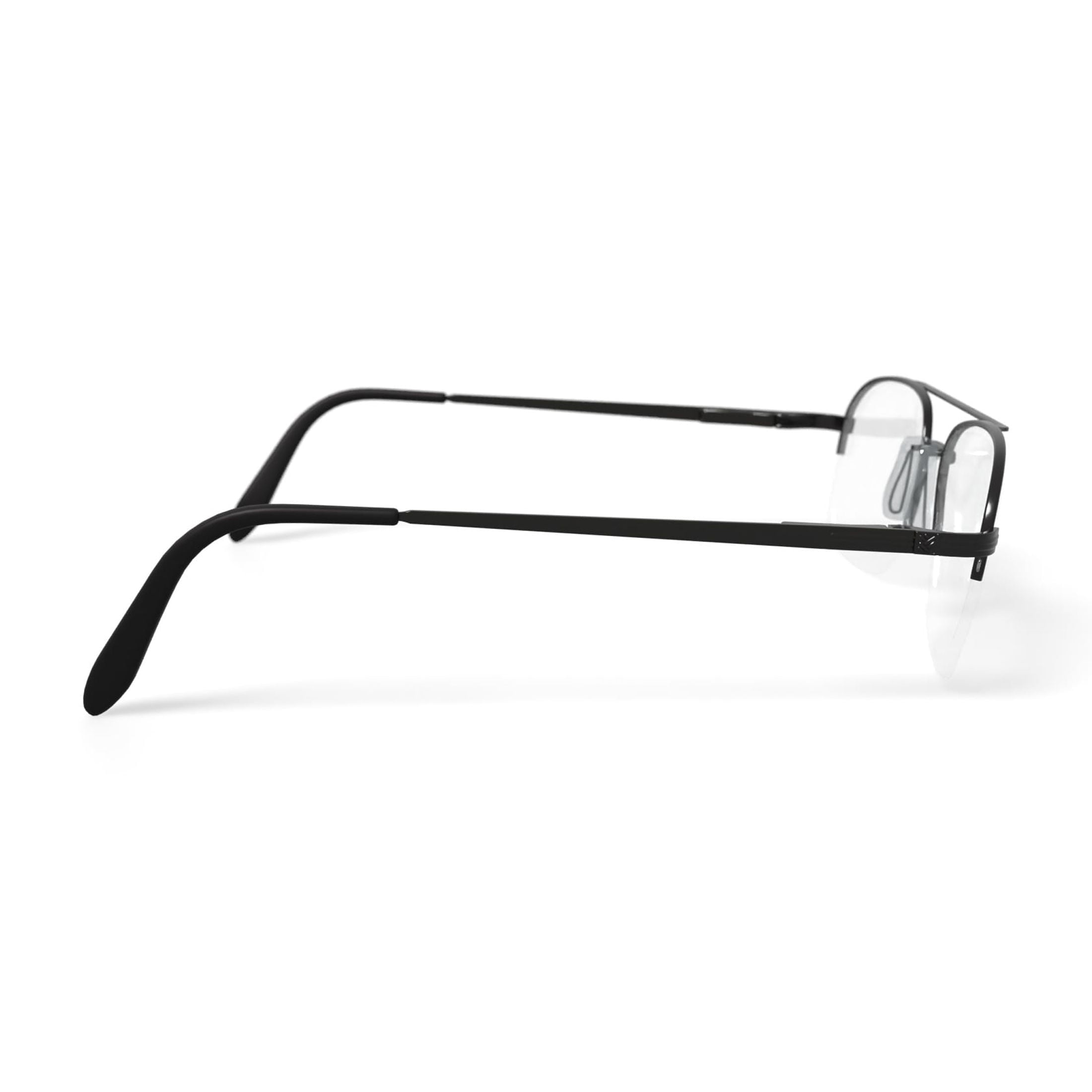 Men's ST239 Square Prescription Eyeglasses with Case, Gunmetal