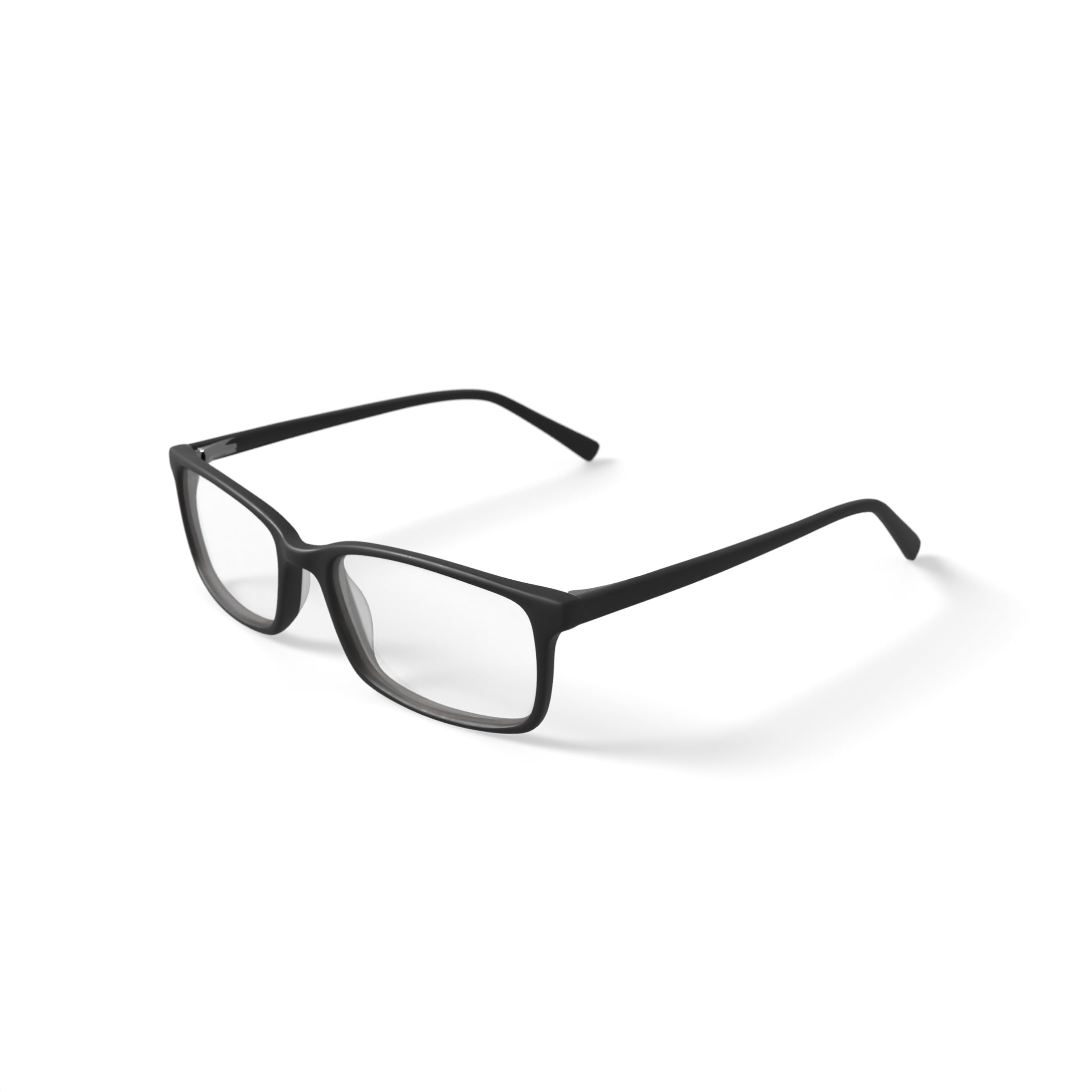 Men's DNA4002 Rectangular Prescription Eyeglasses with Case, Black
