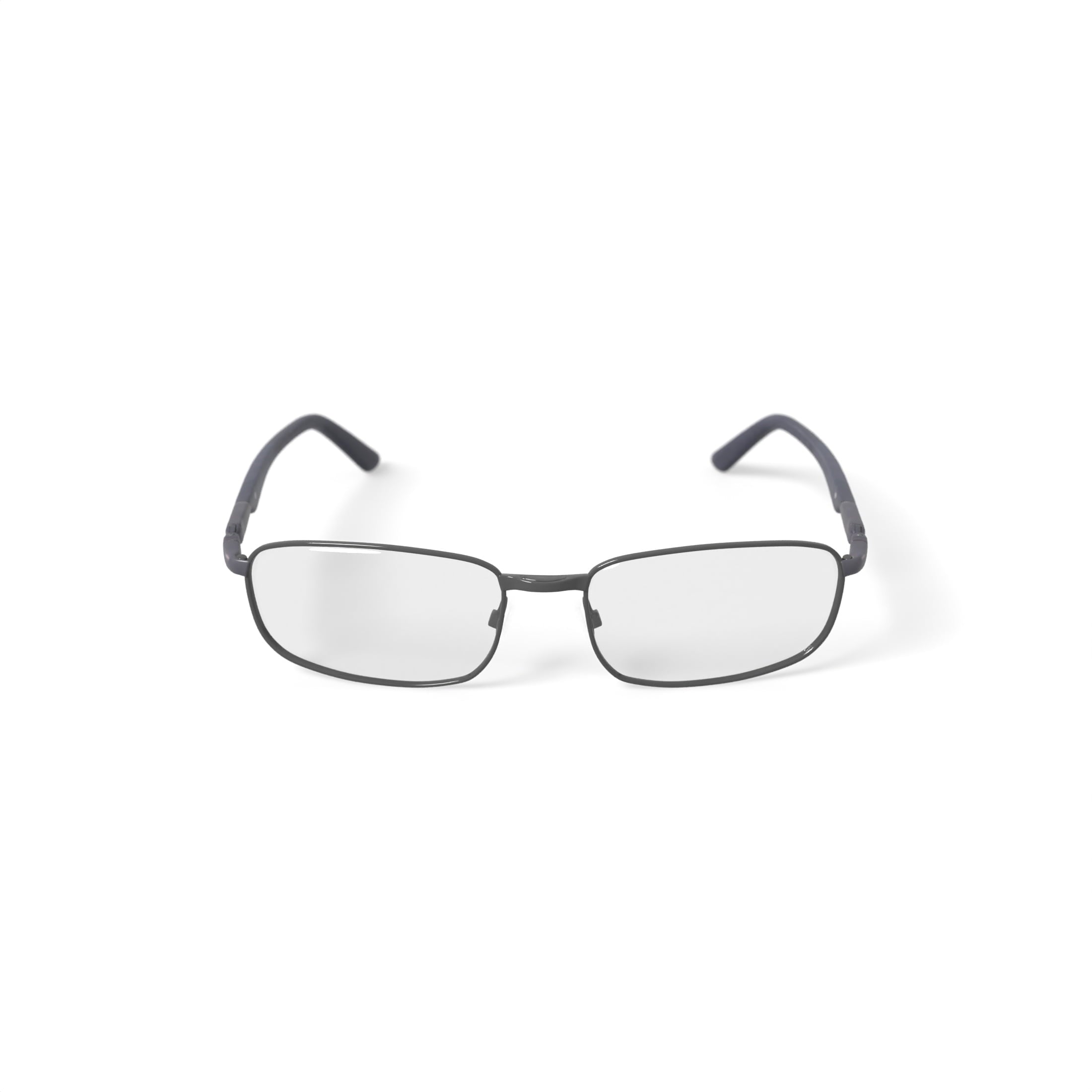 Men's EC316 Rectangular Prescription Eyeglasses with Case, Gray