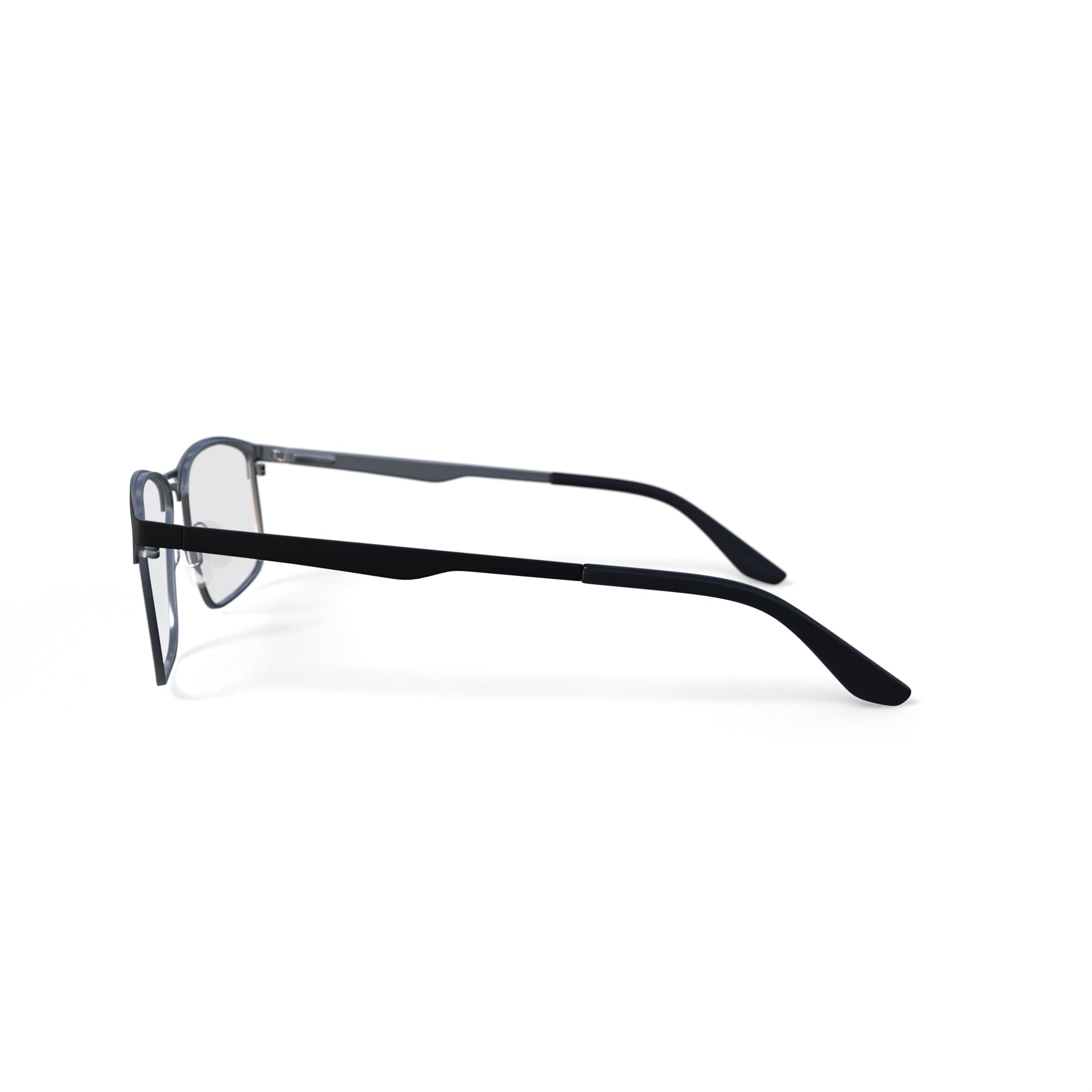 Men's Dwaine Browline Prescription Eyeglasses with Case, Black/Gold