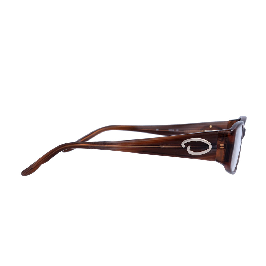 Women's OSL702 Round Prescription Eyeglasses with Case, Brown