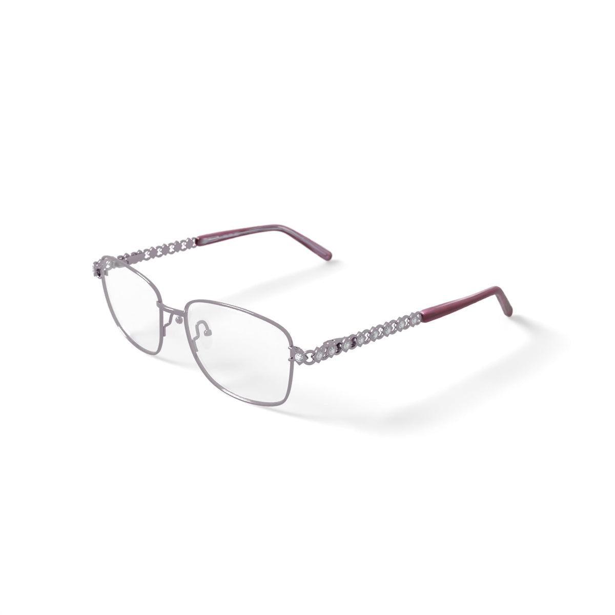 Madison Avenue Women's MAL109 Square Prescription Eyeglasses with Case, Shiny Blush