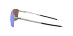Oakley Men's Size 58 Rectangular Ejector Sunglasses, Satin Chrome/Prizm Sapphire