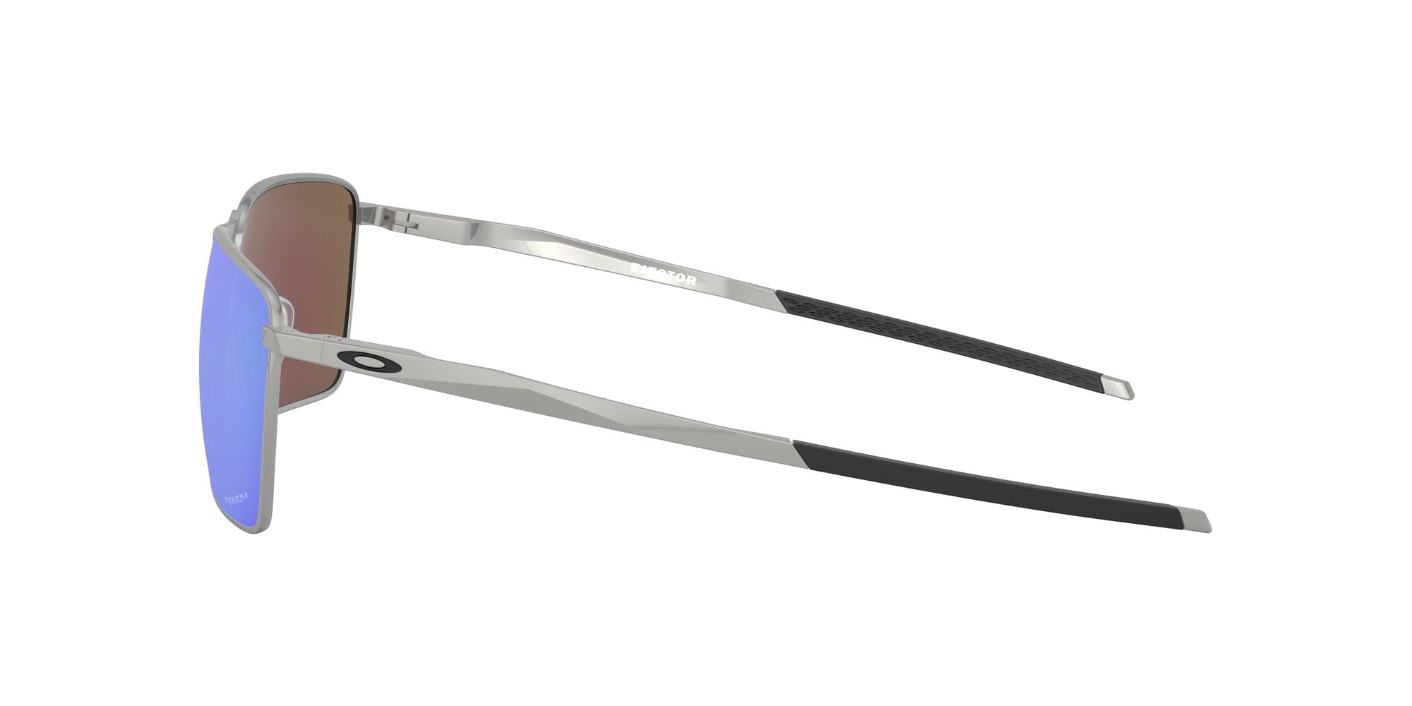 Oakley Men's Size 58 Rectangular Ejector Sunglasses, Satin Chrome/Prizm Sapphire