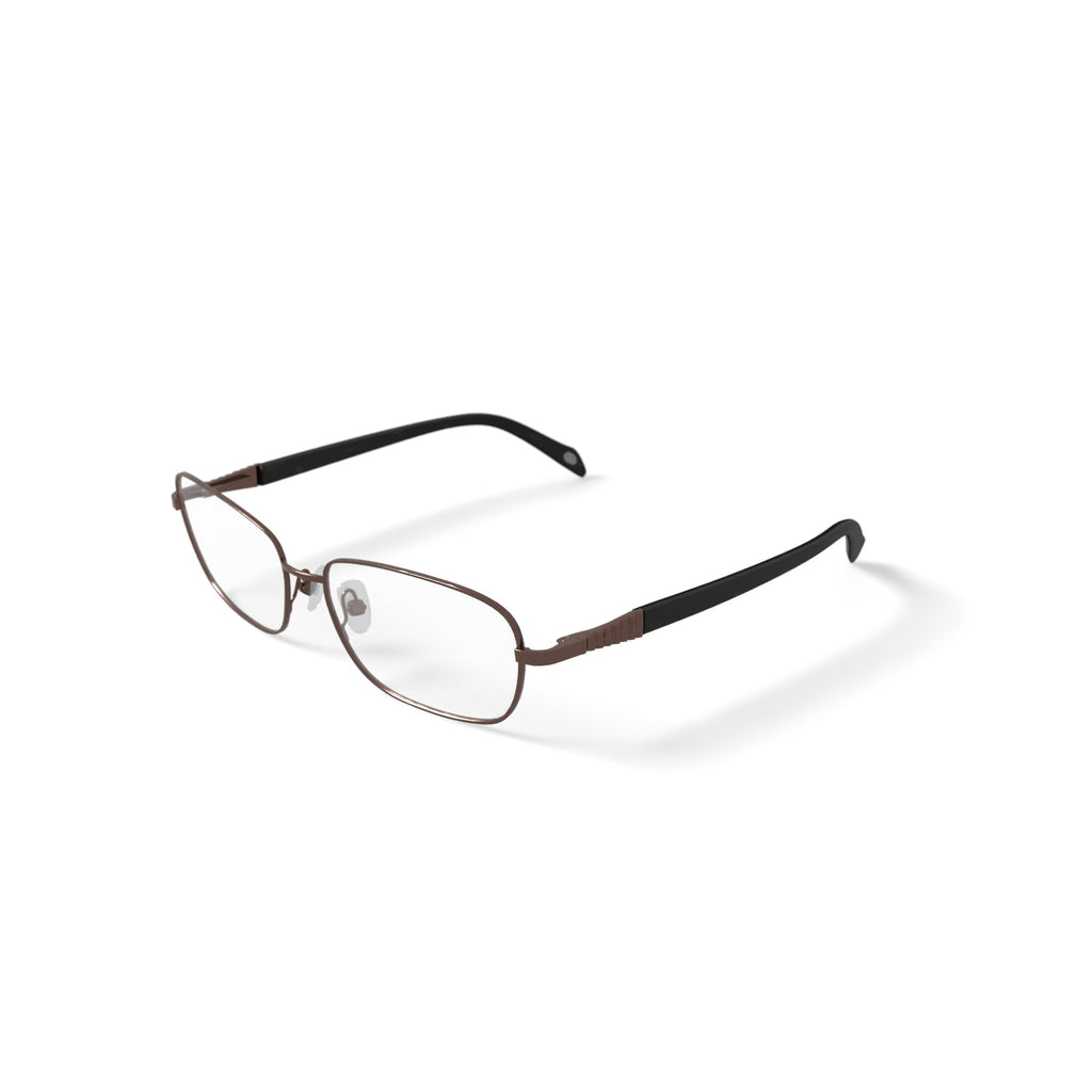 Women's Mia Rectangular Prescription Eyeglasses with Case, Rose/Tort