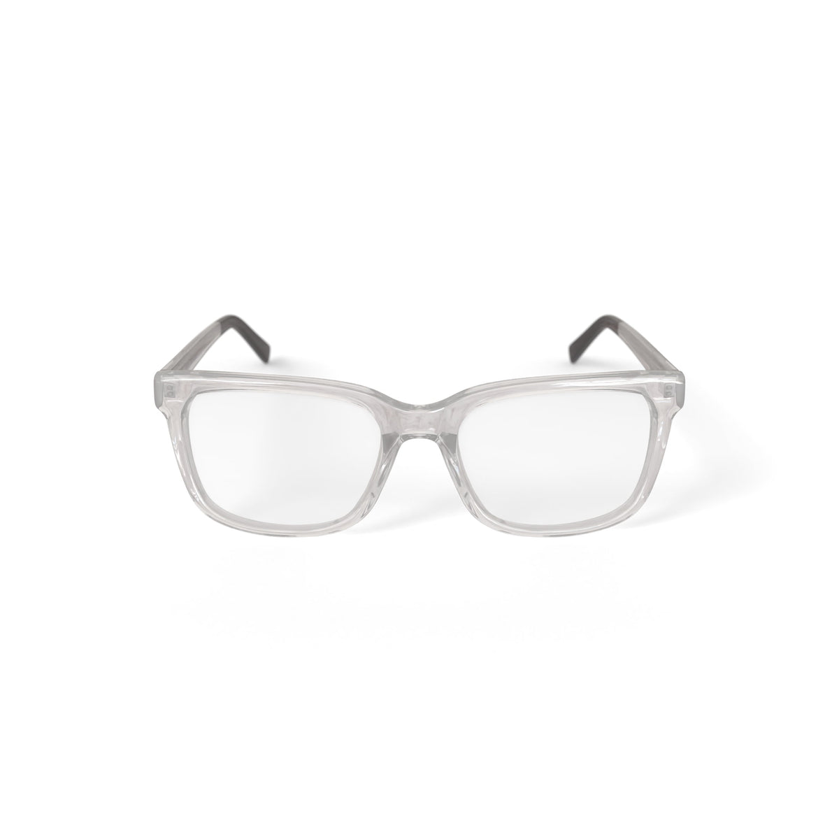 Mens HV725 Square Prescription Eyeglasses with Case, Crystal