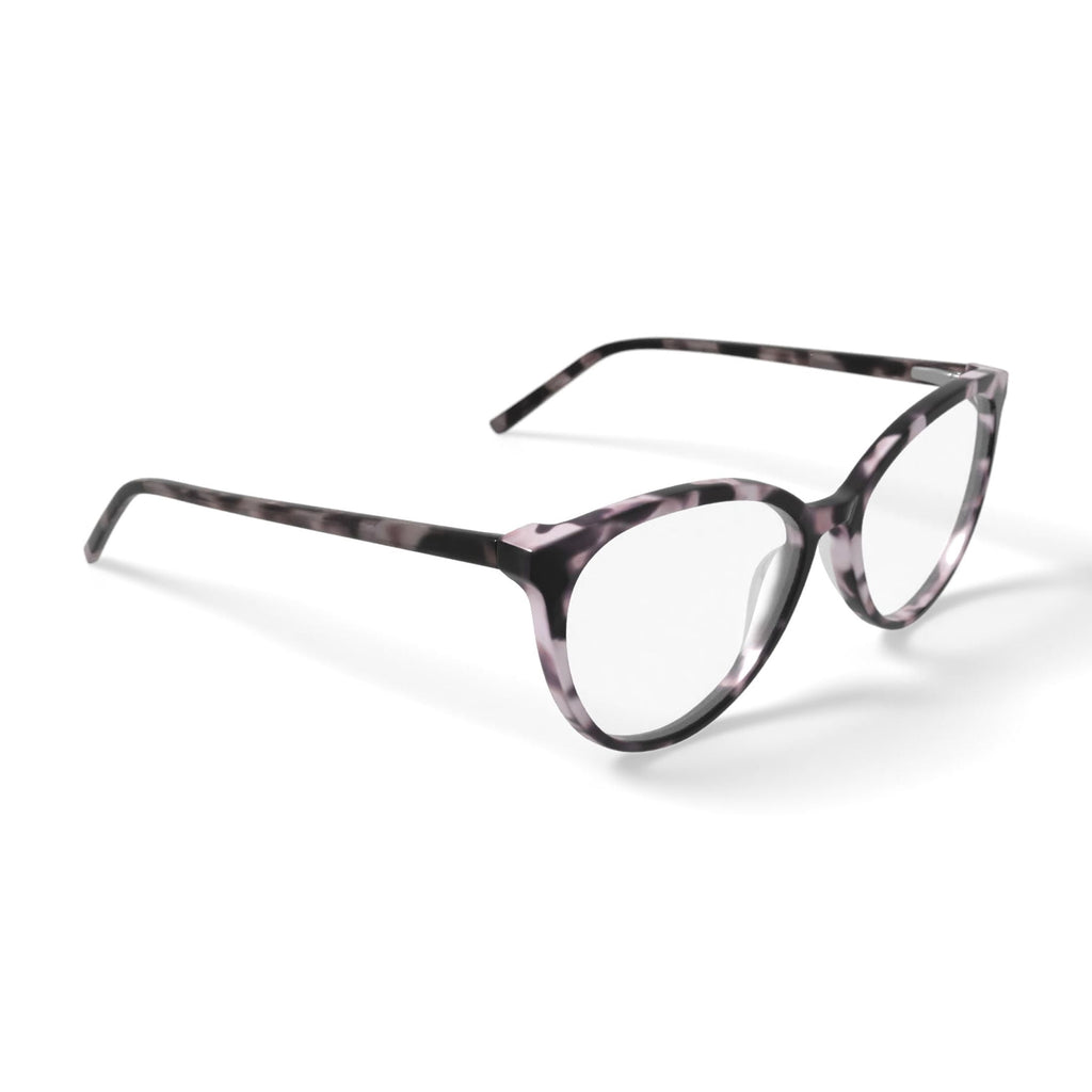 Women's DK5003 Prescription Eyeglasses with Case, Blush Pink Tortoise