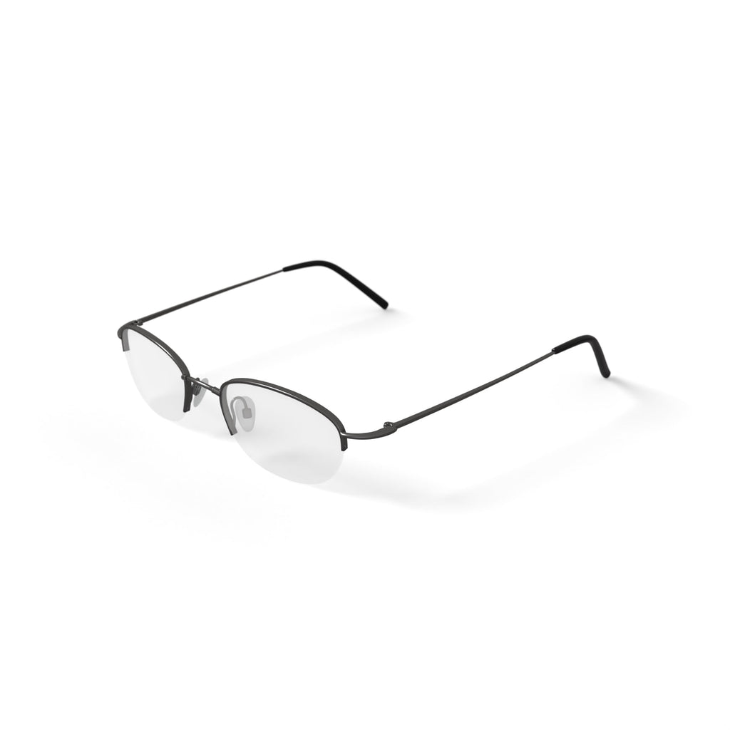 TiFlex Men's T1518 Oval Oval Prescription Eyeglasses with Case, Dark Pewter