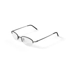 TiFlex Men's T1518 Oval Oval Prescription Eyeglasses with Case, Dark Pewter