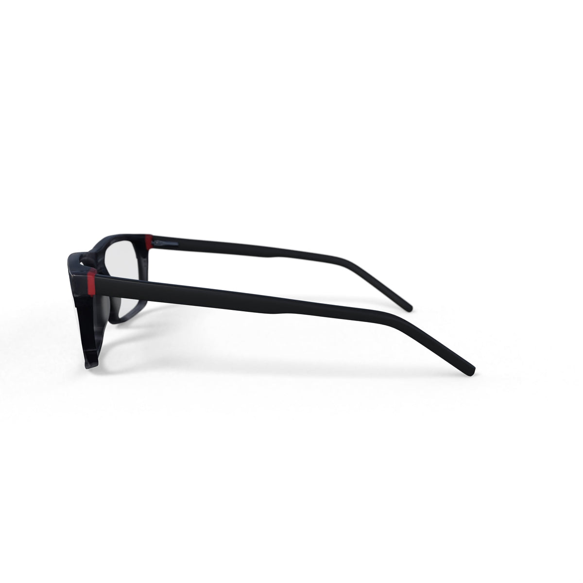 Men's Matt Rectangular Prescription Eyeglasses with Case, Gray